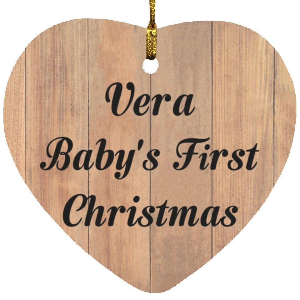 Vera Baby's First Christmas - Heart Ornament C