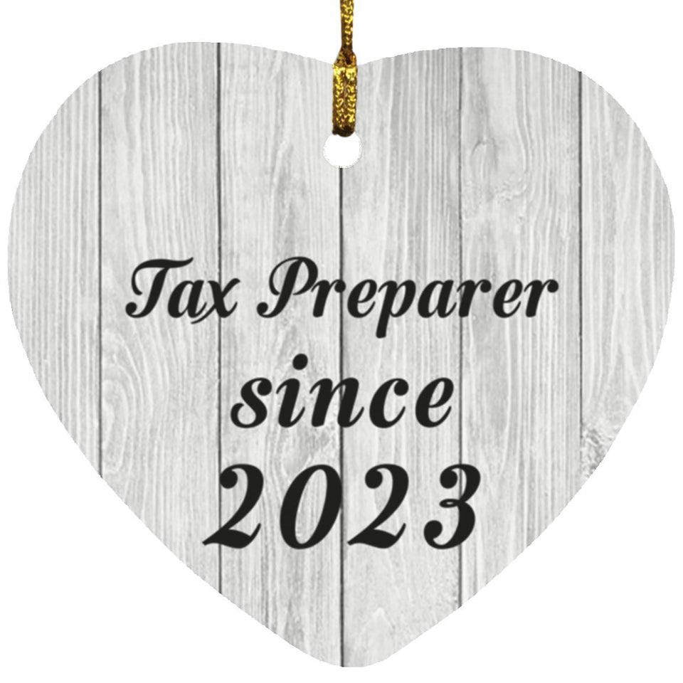 Tax Preparer Since 2023 - Heart Ornament F