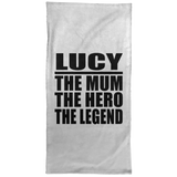Lucy The Mum The Hero The Legend - Hand Towel