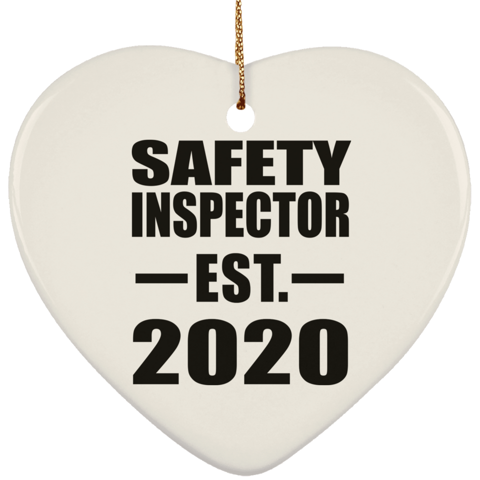 Safety Inspector Established EST. 2020 - Heart Ornament