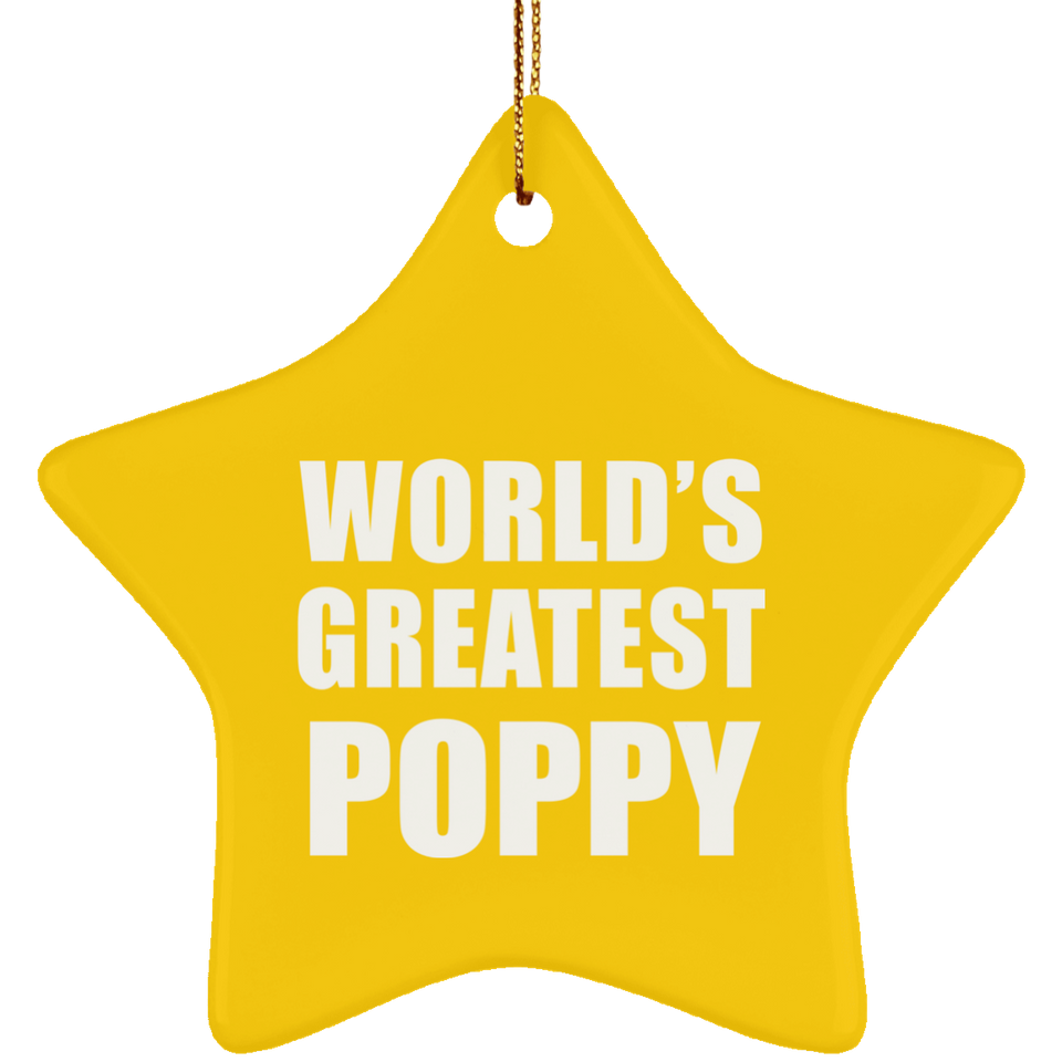 World's Greatest Poppy - Star Ornament