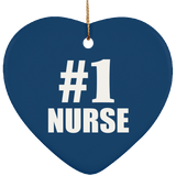 Number One #1 Nurse - Heart Ornament