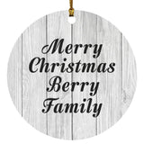 Merry Christmas Berry Family - Circle Ornament F