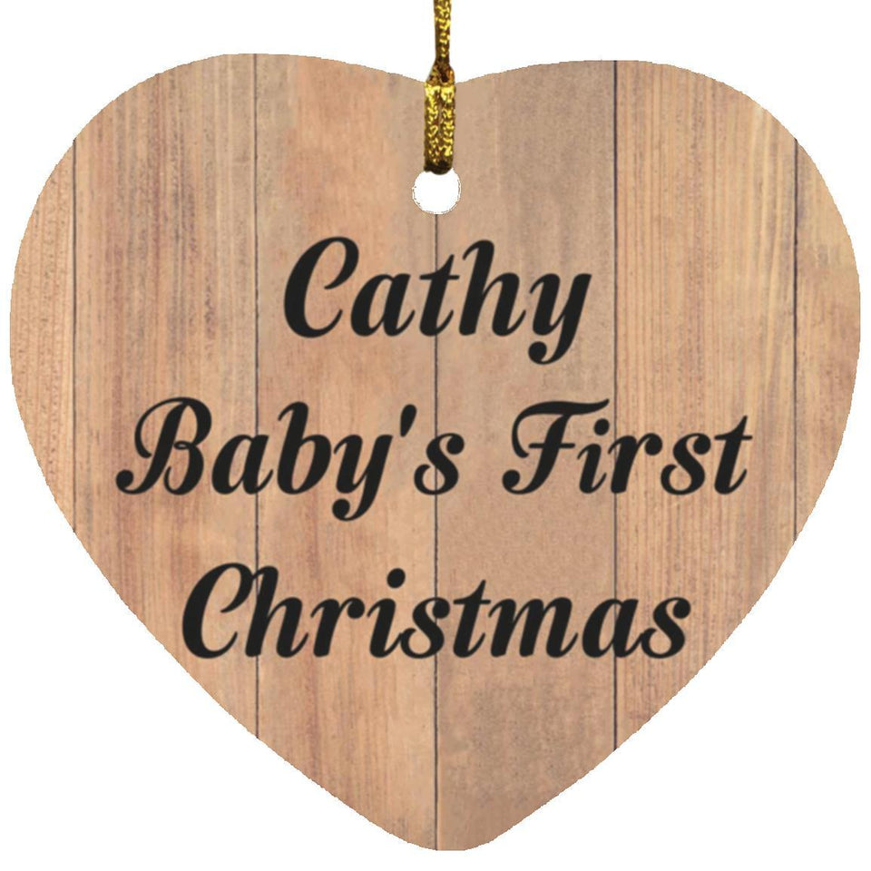 Cathy Baby's First Christmas - Heart Ornament C
