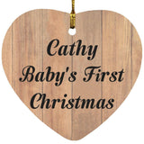 Cathy Baby's First Christmas - Heart Ornament C