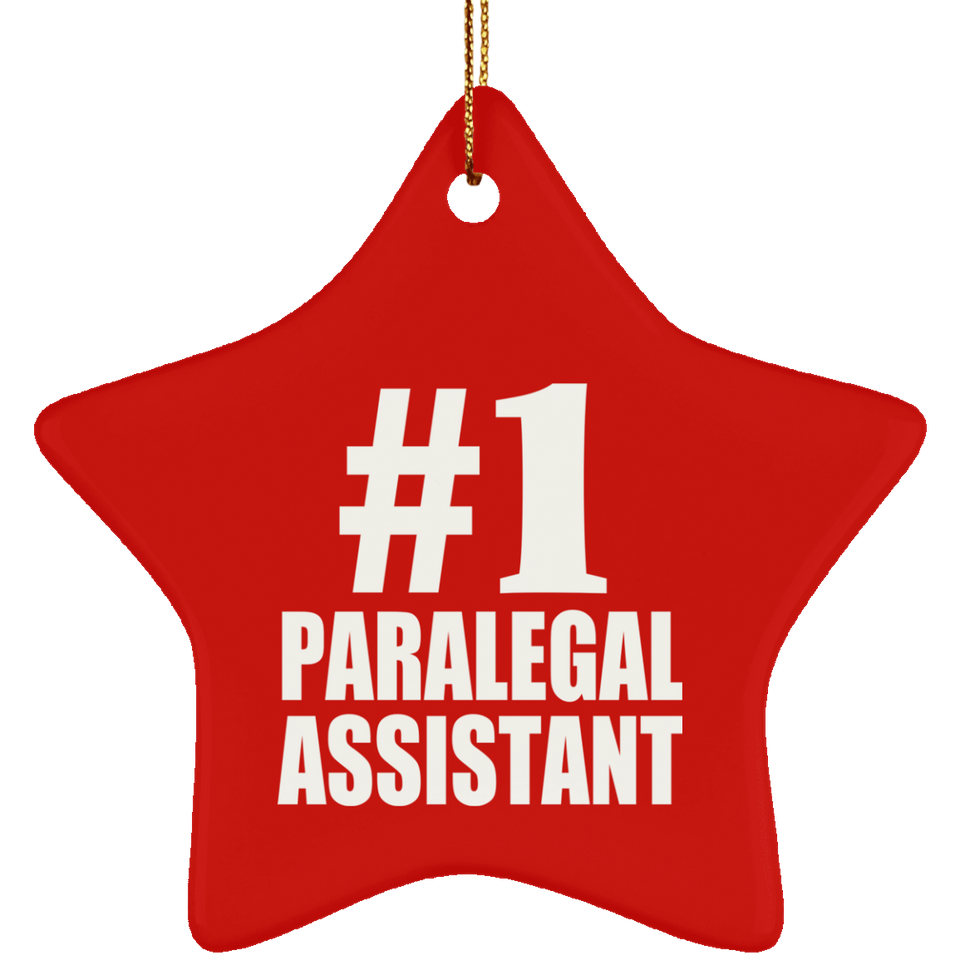 Number One #1 Paralegal Assistant - Star Ornament
