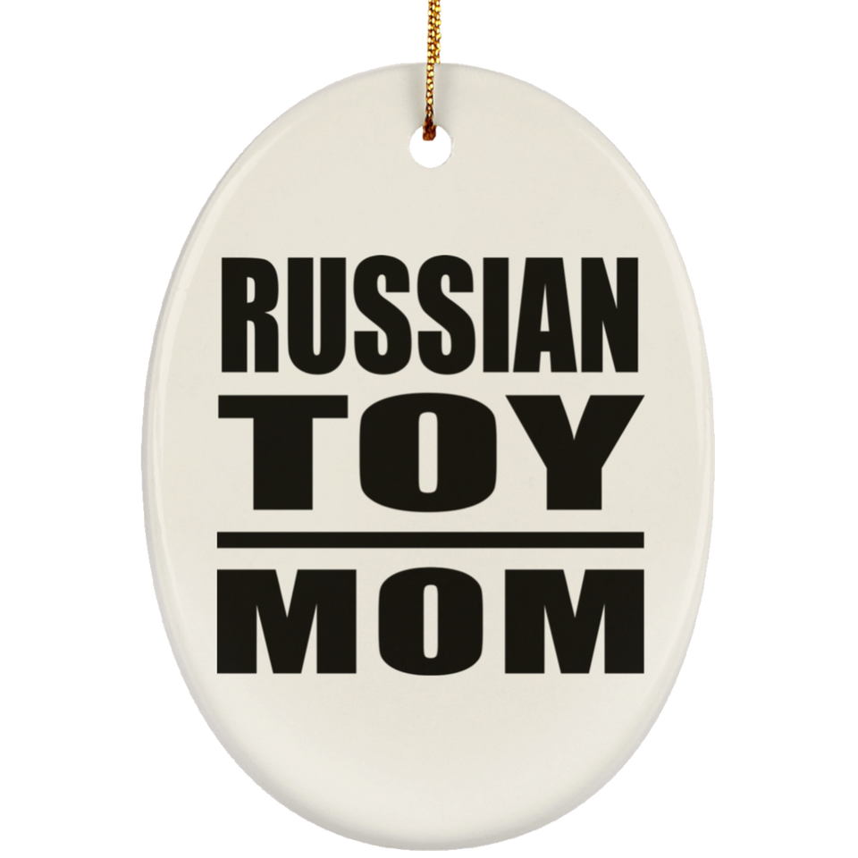Russian Toy Mom - Oval Ornament