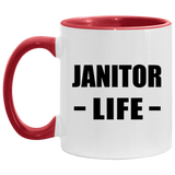 Janitor Life - 11oz Accent Mug Red