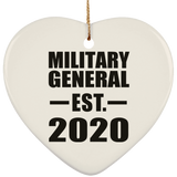 Military General Established EST. 2020 - Heart Ornament