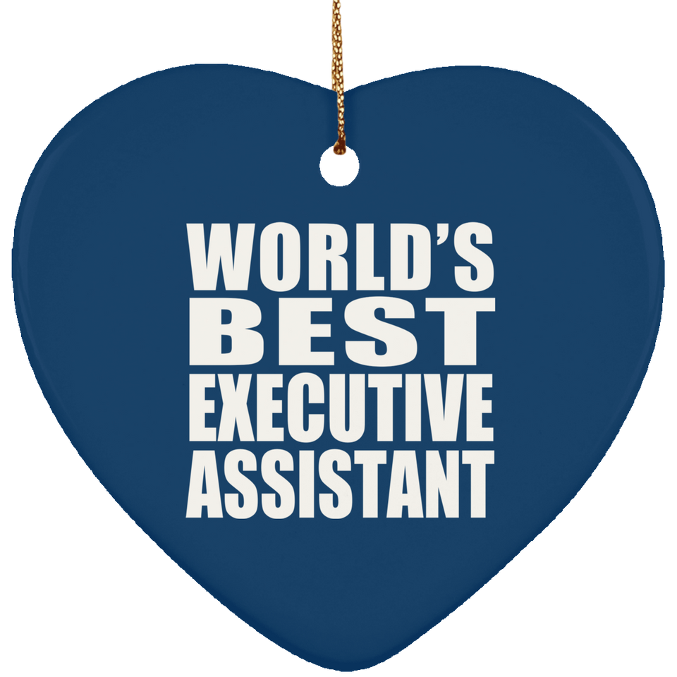 World's Best Executive Assistant - Heart Ornament