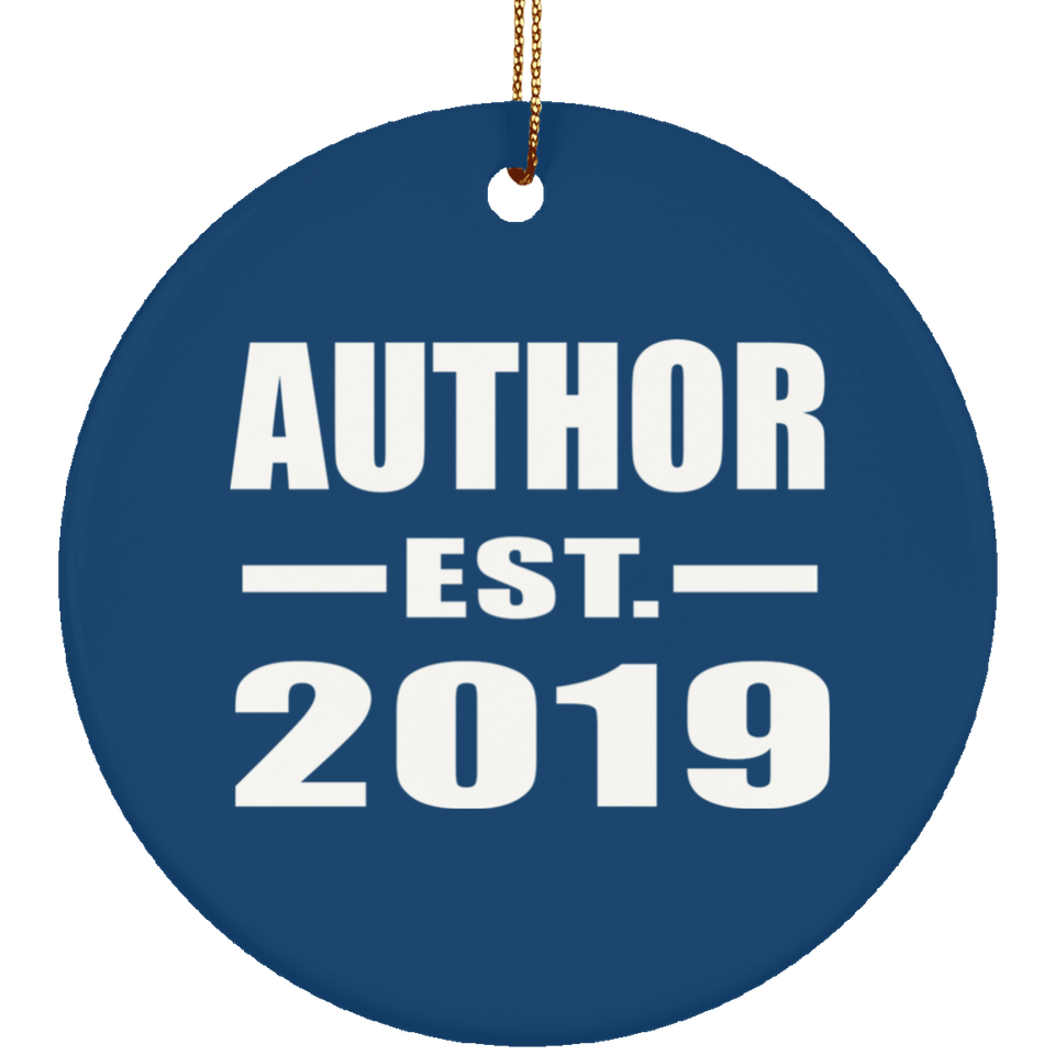 Author Established EST. 2019 - Circle Ornament