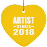 Artist Since 2018 - Heart Ornament
