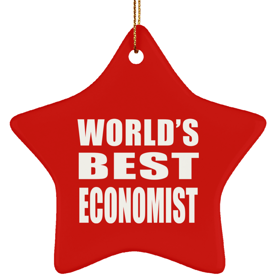 World's Best Economist - Star Ornament