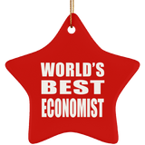 World's Best Economist - Star Ornament