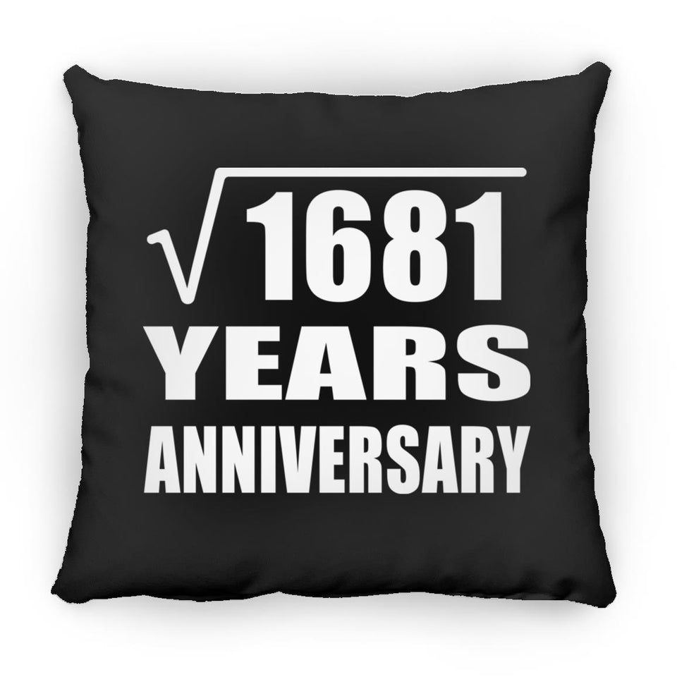 41st Anniversary Square Root of 1681 Years Anniversary - Throw Pillow Black