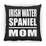 Irish Water Spaniel Mom - Throw Pillow Black