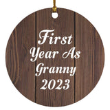 First Year As Granny 2023 - Circle Ornament D