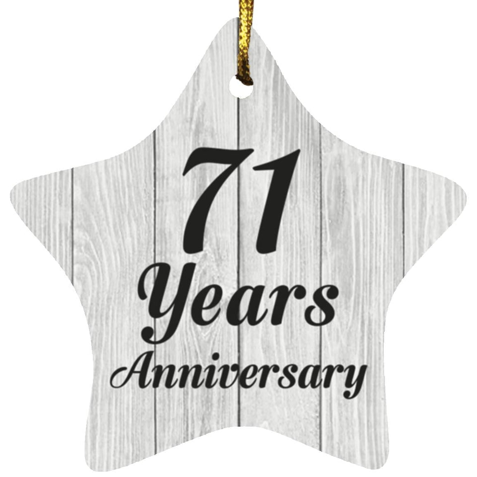 71st Anniversary 71 Years Anniversary - Star Ornament F