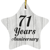 71st Anniversary 71 Years Anniversary - Star Ornament F