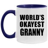 World's Okayest Granny - 11oz Accent Mug Purple