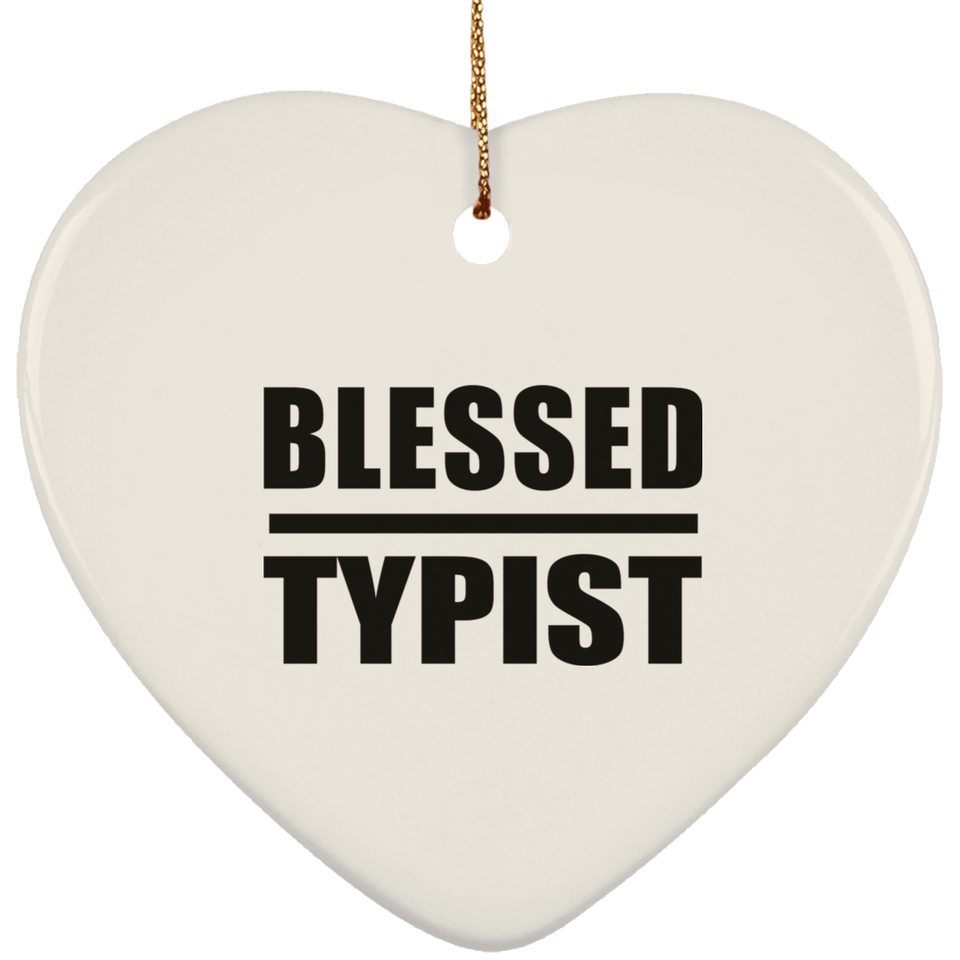 Blessed Typist - Heart Ornament