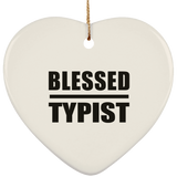 Blessed Typist - Heart Ornament