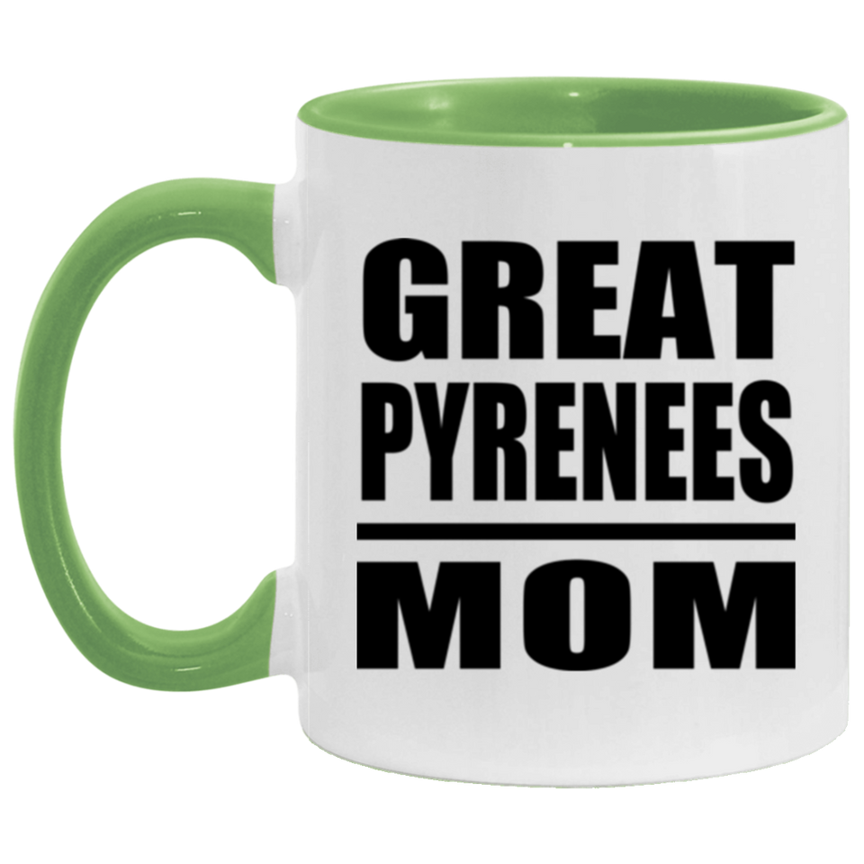 Great Pyrenees Mom - 11oz Accent Mug Green