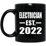 Electrician Established EST. 2022 - 11oz Coffee Mug Black