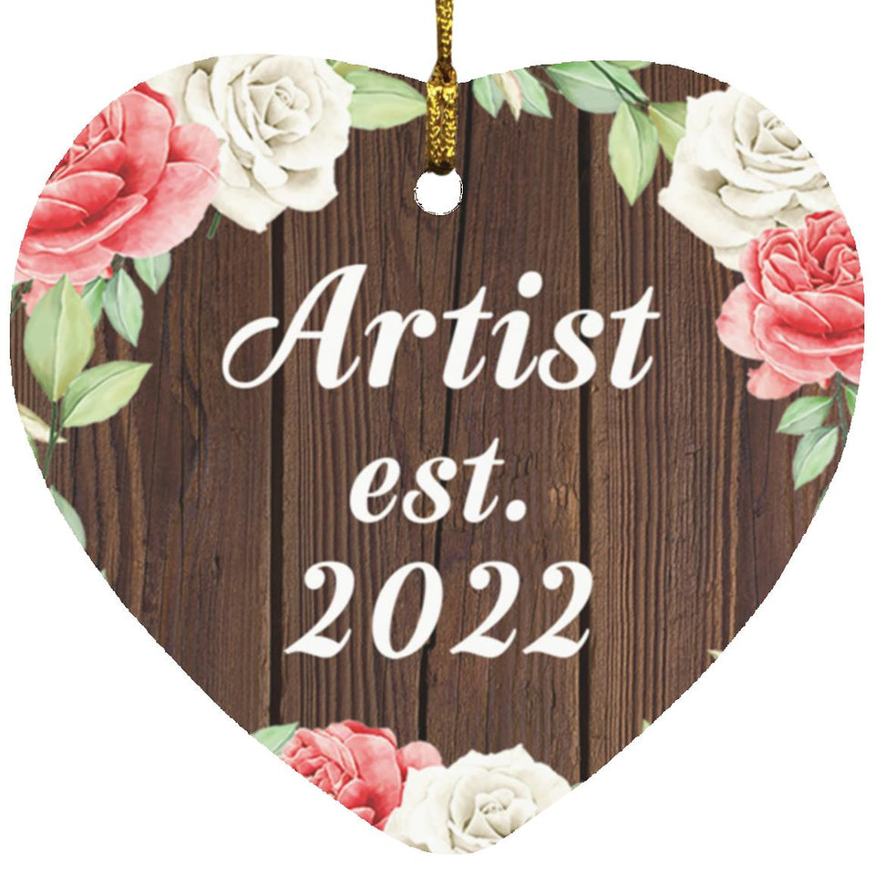 Artist Established Est. 2022 - Heart Ornament A