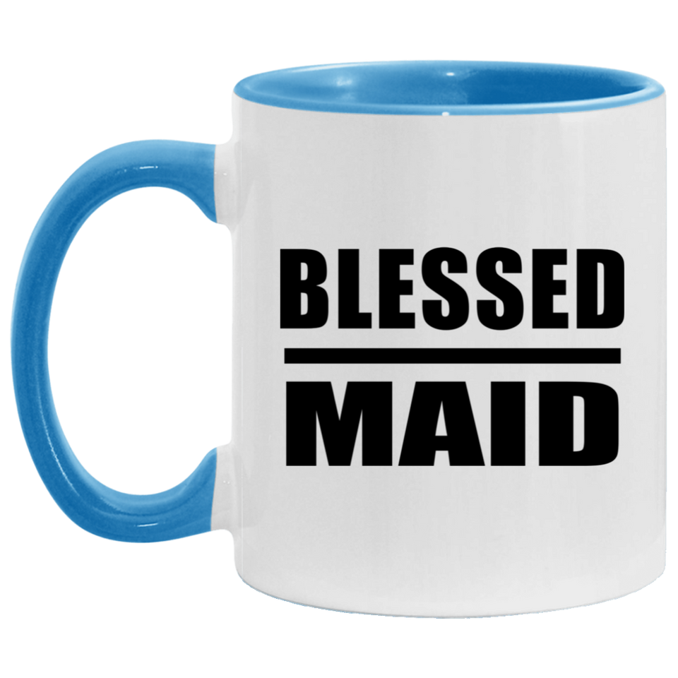 Blessed Maid - 11oz Accent Mug Blue
