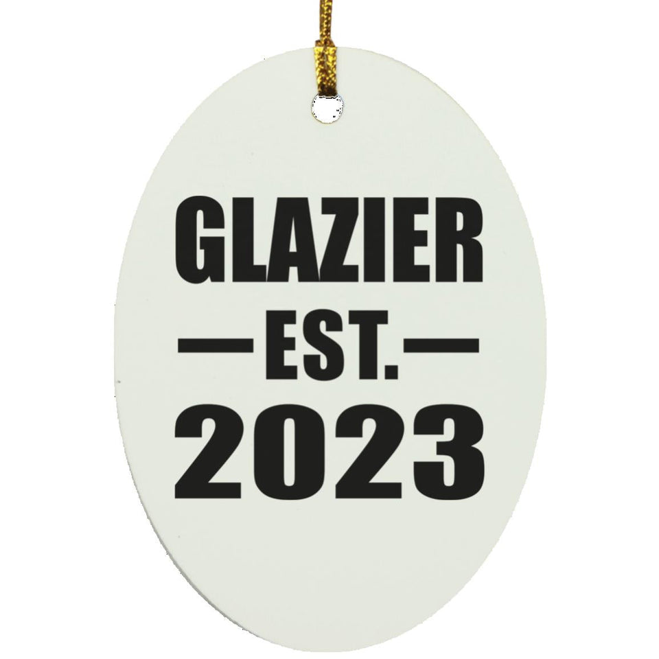 Glazier Established EST. 2023 - Oval Ornament