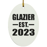 Glazier Established EST. 2023 - Oval Ornament