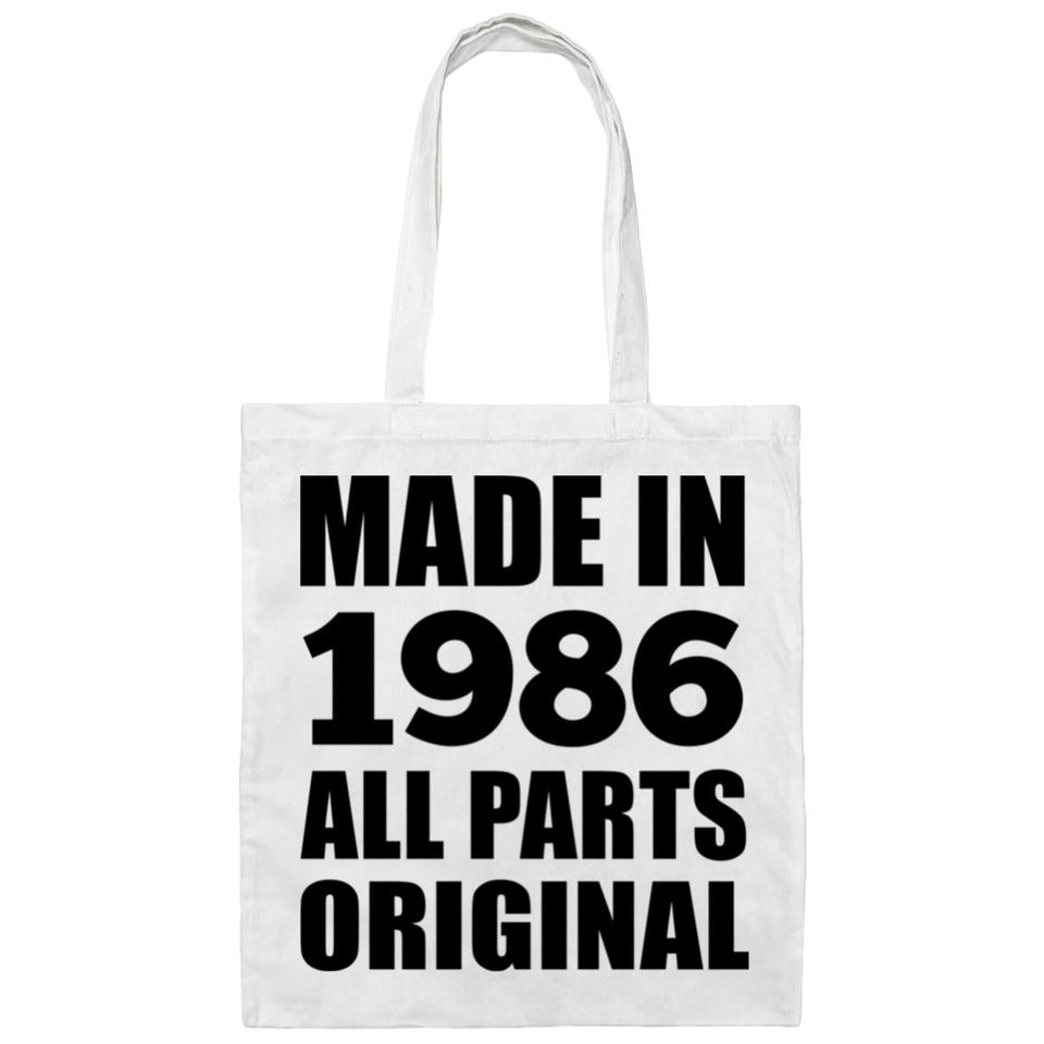 38th Birthday Made in 1986 All Parts Original - Tote Bag White