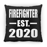 Firefighter Established EST. 2020 - Throw Pillow Black