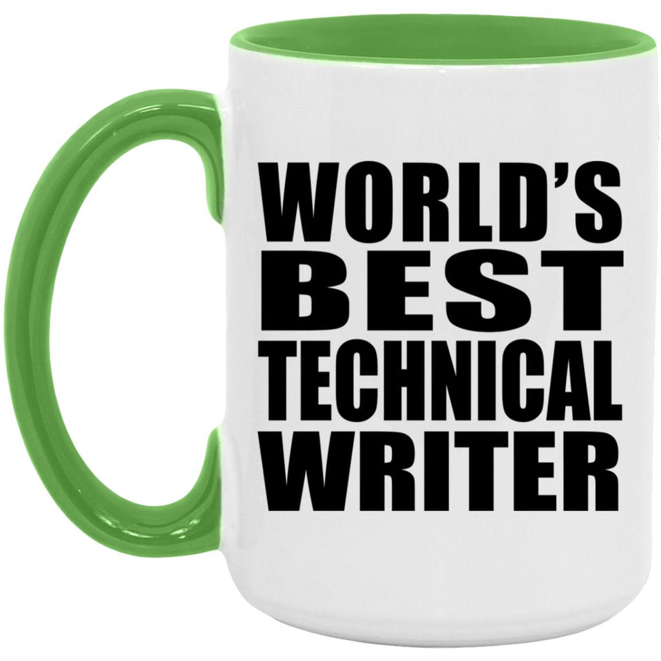 World's Best Technical Writer - 15oz Accent Mug Green