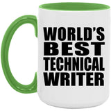 World's Best Technical Writer - 15oz Accent Mug Green