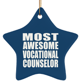 Most Awesome Vocational Counselor - Star Ornament