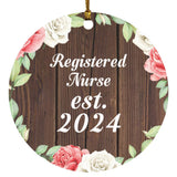 Registered Nurse Established Est. 2024 - Circle Ornament A