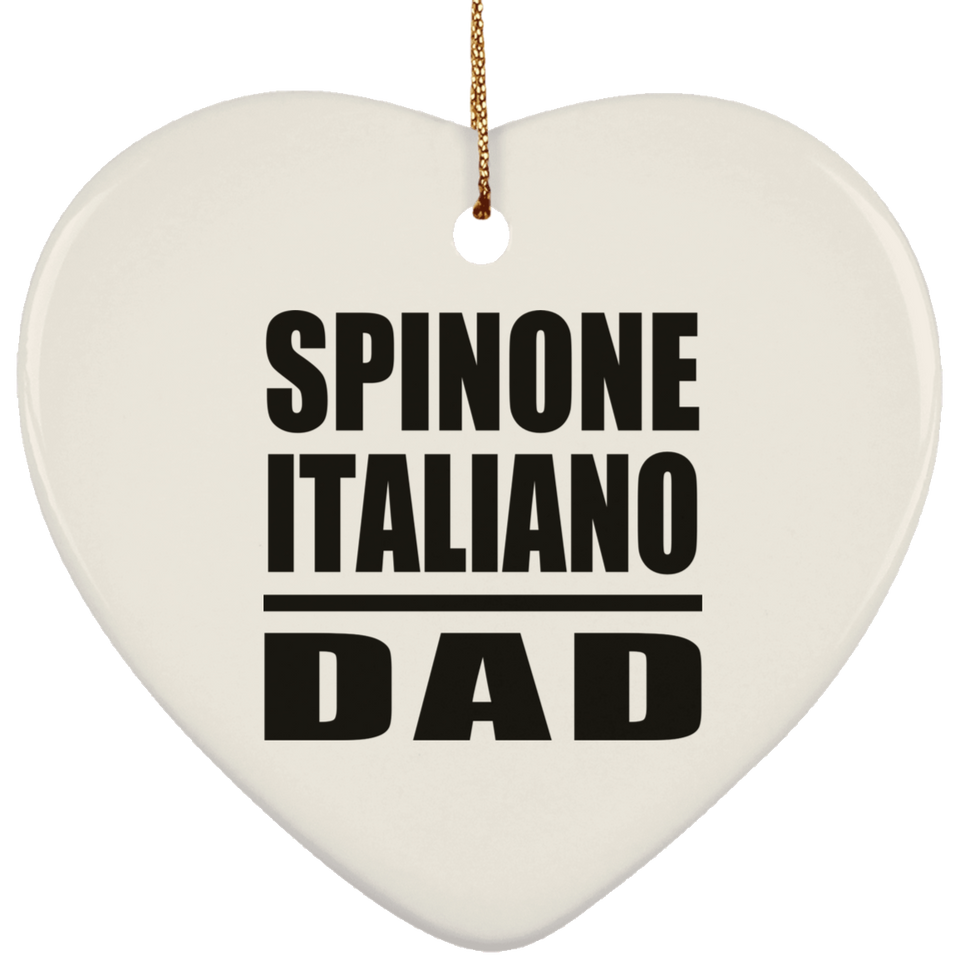 Spinone Italiano Dad - Heart Ornament
