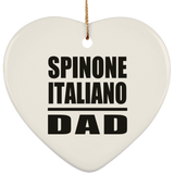 Spinone Italiano Dad - Heart Ornament