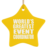 World's Greatest Event Coordinator - Star Ornament