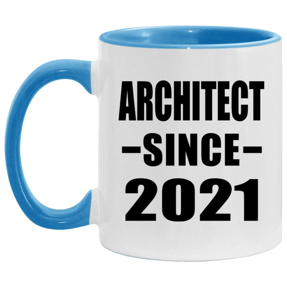 Architect Since 2021 - 11oz Accent Mug Blue