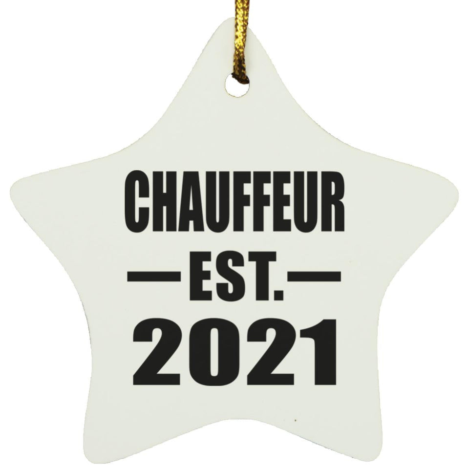 Chauffeur Established EST. 2021 - Star Ornament