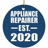 Appliance Repairer Established EST. 2020 - Circle Ornament
