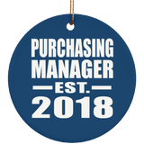 Purchasing Manager Established EST. 2018 - Circle Ornament