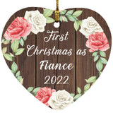 First Christmas As Fiance 2022 - Heart Ornament A