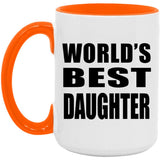 World's Best Daughter - 15oz Accent Mug Orange