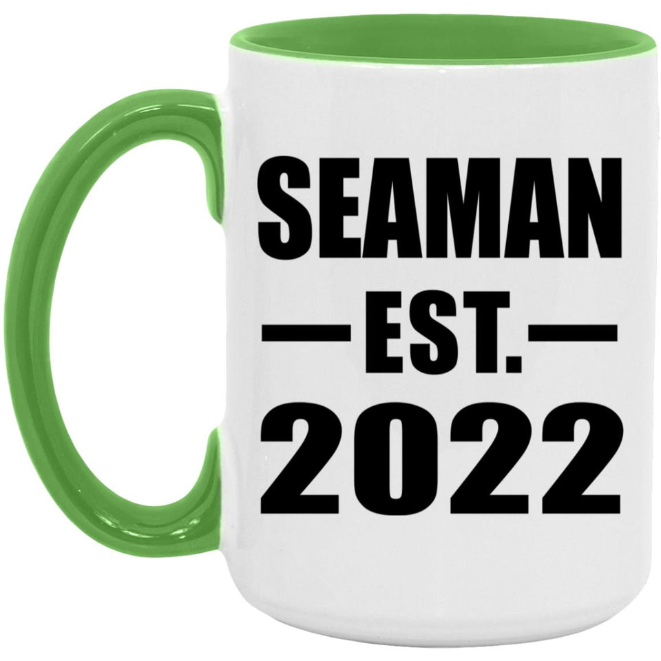 Seaman Established EST. 2022 - 15oz Accent Mug Green
