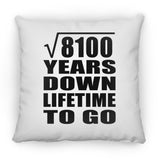 90th Anniversary Square Root of 8100 Years Lifetime To Go - Throw Pillow