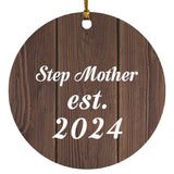 Step Mother Established EST. 2024 - Circle Ornament D